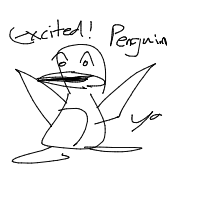 excited penguin drawing by guest-uix2xx4rh in Artbitrator