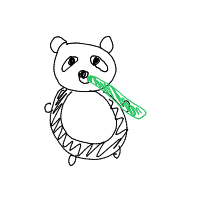 panda eating bamboo drawing by guest-84d4775m8 in Artbitrator