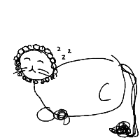 sleeping lion drawing by adz10kvtech in Artbitrator