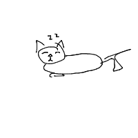 sleeping cat drawing by adam2 in Artbitrator