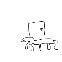 dog waiting at door drawing by guest-vgs60bb4o in Artbitrator