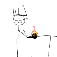 chef cooking drawing by 4k-ryy in Artbitrator