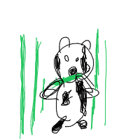panda eating bamboo drawing by guest-dp4guu161 in Artbitrator