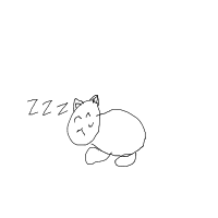 sleeping cat drawing by guest-olyg1nqzq in Artbitrator