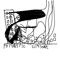 futuristic cityscape drawing by player-3lf2kt976 in Artbitrator