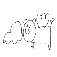 when pigs fly drawing by guest-dpptj90y8 in Artbitrator