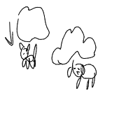 raining cats and dogs drawing by guest-dpptj90y8 in Artbitrator