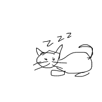 sleeping cat drawing by guest-opzyejjmw in Artbitrator