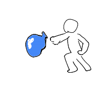 throwing water balloon drawing by guest-oc2b89jvr in Artbitrator