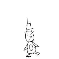 penguin with a hat drawing by guest-nnr1151zv in Artbitrator