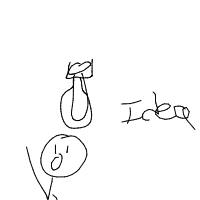 light bulb moment drawing by guest-c7ggk0bx9 in Artbitrator