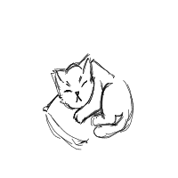 sleeping cat drawing by lucida_altruist in Artbitrator