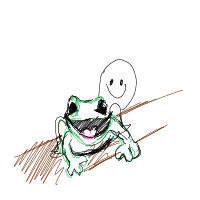 happy frog drawing by lucida_altruist in Artbitrator