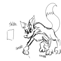 sneaky fox drawing by lucida_altruist in Artbitrator