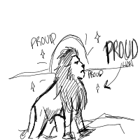 proud lion drawing by lucida_altruist in Artbitrator