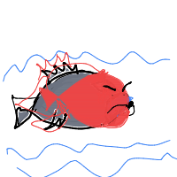 grumpy fish drawing by guest-z9zacoisj in Artbitrator