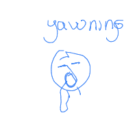 yawning drawing by thisisme in Artbitrator