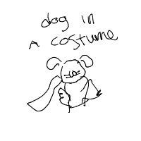 dog in costume drawing by thisisme in Artbitrator