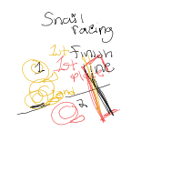 snail racing drawing by thisisme in Artbitrator