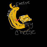 moon eating cheese drawing by thisisme in Artbitrator