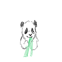 panda eating bamboo drawing by lucida_altruist in Artbitrator