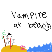 vampire at beach drawing by thisisme in Artbitrator
