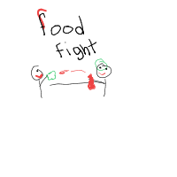 food fight drawing by thisisme in Artbitrator