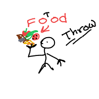 throwing food drawing by guest-ucloyh23y in Artbitrator