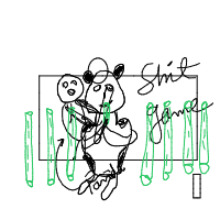 panda eating bamboo drawing by sawwqib in Artbitrator