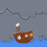 pirate ship in storm drawing by player-ooa4q8mo9 in Artbitrator