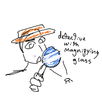 detective with magnifying glass drawing by guest-99z1qw0o7 in Artbitrator