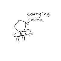 ant carrying giant crumb drawing by guest-99z1qw0o7 in Artbitrator