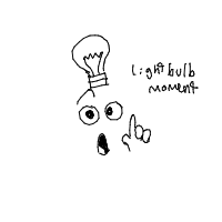 light bulb moment drawing by guest-99z1qw0o7 in Artbitrator