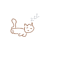 sleeping cat drawing by burcules in Artbitrator