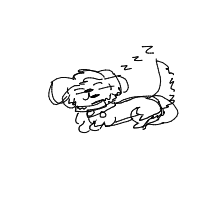 sleepy dog drawing by iamcupidxoxo in Artbitrator