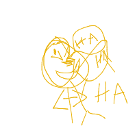 laughing drawing by aroogyula in Artbitrator