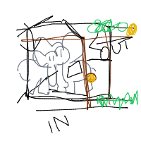 elephant in room drawing by aroogyula in Artbitrator