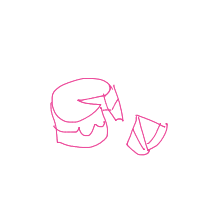 piece of cake drawing by aroogyula in Artbitrator