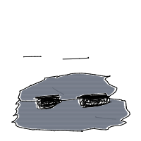 rock with sunglasses drawing by vlasicz in Artbitrator