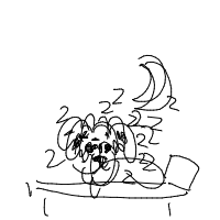 sleepy dog drawing by clarice in Artbitrator