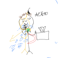 sneezing drawing by aroogyula in Artbitrator