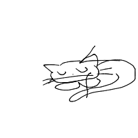 sleeping cat drawing by tamago in Artbitrator