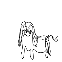 grumpy dog drawing by doctorca in Artbitrator