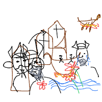 viking funeral drawing by guest-ovmwahird in Artbitrator