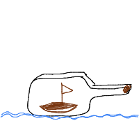 ship in bottle drawing by guest-ovmwahird in Artbitrator