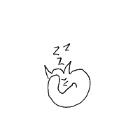 sleeping cat drawing by wicked85 in Artbitrator