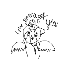 angry bird drawing by wicked85 in Artbitrator