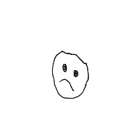 sad face drawing by wicked85 in Artbitrator