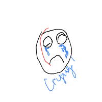 crying drawing by wicked85 in Artbitrator
