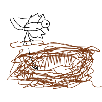 bird building nest drawing by guest-gd24wqiuk in Artbitrator